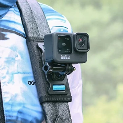 Afbeelding van SUREWO rugzak schouderriem mount, mount compatibel met GoPro Hero 12/11/10/9/8/7/6/5/4, DJI Osmo Action 3, Insta360 ONE R, AKASO/Crosstour/Campark/APEMAN en de meeste actiecamera&#039;s