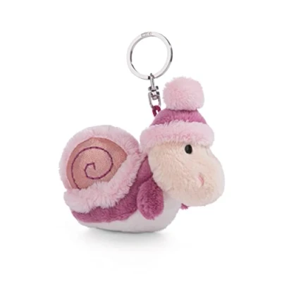 Afbeelding van sleutelhanger slak Soa 10cm roze Duurzame metgezel knuffeldierhanger met voor sleutelkoord, sleutelring en sleutelhouder