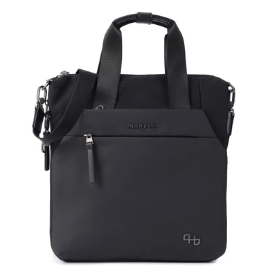 Afbeelding van Hedgren Schoudertas Handtas met laptopvak Roku Vertical Tote Bag Black Zwart