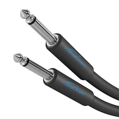 Afbeelding van KabelDirekt 6,3 mm mono instrumentkabel/gitaarkabel 5 m (audio kabel geschikt voor het aansluiten van een elektrische gitaar, basgitaar of keyboard op versterker) PRO Series