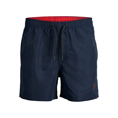 Afbeelding van Jack &amp; Jones heren broek regular fit donkerblauw effen