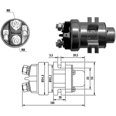 Afbeelding van Magneetschakelaar, starter MAGNETI MARELLI 940113050018