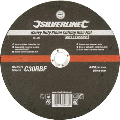 Afbeelding van Silverline Heavy Duty&#039; steen snijschijf, plat 230 x 3 22,23 mm