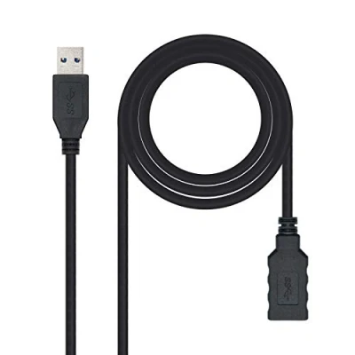 Afbeelding van Nanocable 10.01.0902 BK USB 3.0 verlengkabel, type A/M A/H, mannelijk vrouwelijk, zwart, 2.0 mts