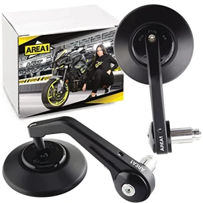 Afbeelding van Area1 Spiegel voor motorfiets, stuureindmontage, computergestuurd gefreesd, compatibel met Speedfight 4 3 2 (V53)