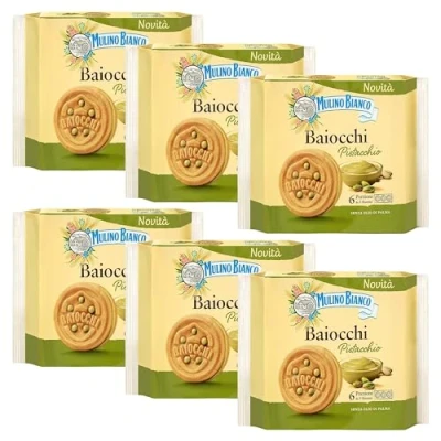 Afbeelding van MULINO BIANCO Baiocchi Italiaanse Koekjes met vulling (x6, Pistacchio)