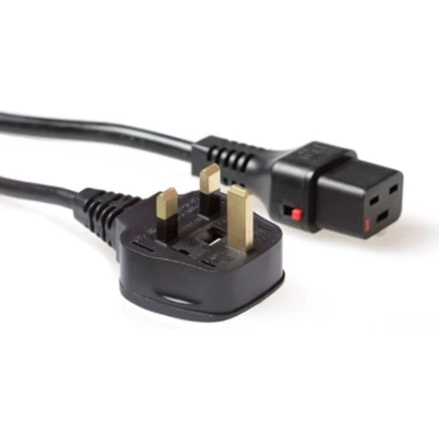Afbeelding van Iec Lock 230V aansluitkabel UK male C19 afsluitbaar 2,00 m (2 m), Stroomkabel