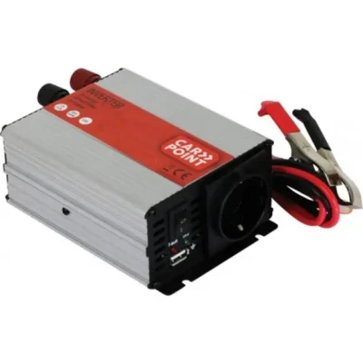 Afbeelding van Carpoint Omvormer 12V&gt;230V 600W accuklemmen