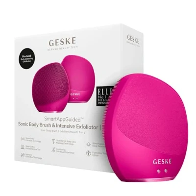 Afbeelding van GESKE Sonic Body Brush &amp; Intensive Exfoliator 7 in 1 Elektrische borstel voor het hele lichaam Met SmartSonic pulsaties Diepe reiniging, exfoliatie en massage Ruwe huidverwijderaar