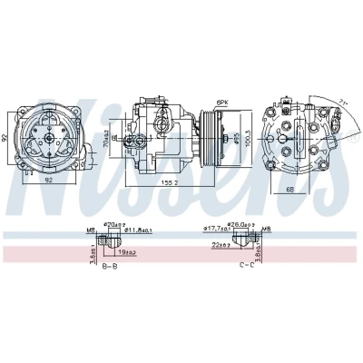 Afbeelding van Nissens Airco compressor 890806