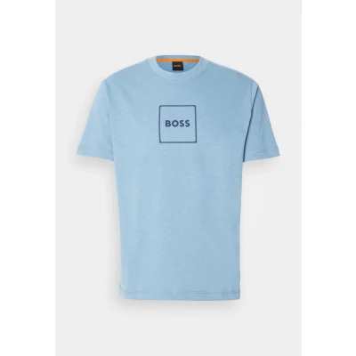 Afbeelding van BOSS Tshirt print, Heren, Maat: Medium, Open blue