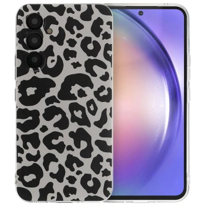 Afbeelding van Samsung Galaxy A54 (5G) Hoesje Siliconen en TPU (zacht) iMoshion Softcase/Backcover Leopard Transparent Telefoonhoesje