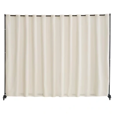 Afbeelding van VEVOR Room Divider Partition Screen Draagbaar Oprolbaar Beige Enkel Paneel Kantoor