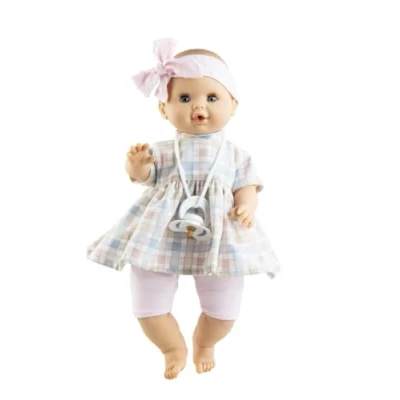 Afbeelding van Paola reina babypop sonia geblokt 36 cm
