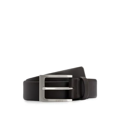 Afbeelding van HUGO BOSS heren Barnabie riem van leer in de kleur Donkerbruin, maat: 115 cm
