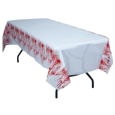 Afbeelding van Fiestas Guirca Tafelkleed Bloody (137 x 277 cm) Halloween Decoratie Versiering