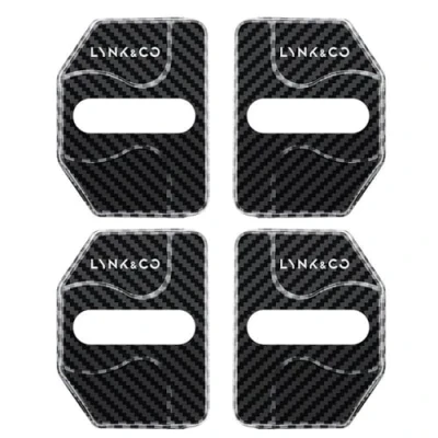 Afbeelding van 4 STUKS Auto Deurslot Cover,Voor Lynk &amp; Co 01 2017 2018 2019 2020 2021 2022 Roestvrij Vergrendelingen Beschermende Guard Stofdicht Water Anti Roest Bescherming Cap,A