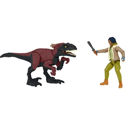 Afbeelding van Jurassic World Dominion Kayla Watts en Pyroraptor Human and Dino Pack met 2 actiefiguren accessoires, speelgoedcadeauset verzamelobject