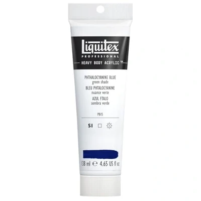 Afbeelding van Liquitex 1047316 Professional Heavy Body acrylverf in kunstenaarskwaliteit met uitstekende lichtechtheid en boterachtige consistentie, 138ml Tube, Phthalocyanine Blue (Green Shade)