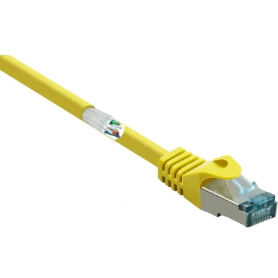 Afbeelding van Renkforce RF 5088652 RJ45 Netwerkkabel, patchkabel CAT 6A S/FTP 5.00 m Geel Snagless, Vlambestendig 1 stuk(s)