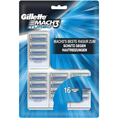 Afbeelding van Gillette Mach3 Turbo Scheermesjes 16 Stuks 1