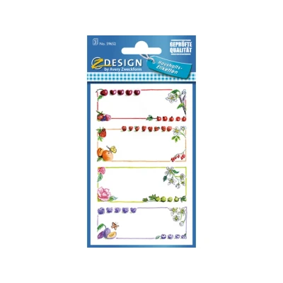 Afbeelding van Avery huishoudetiket Z design Home pakje a 3 vel kader zacht fruit