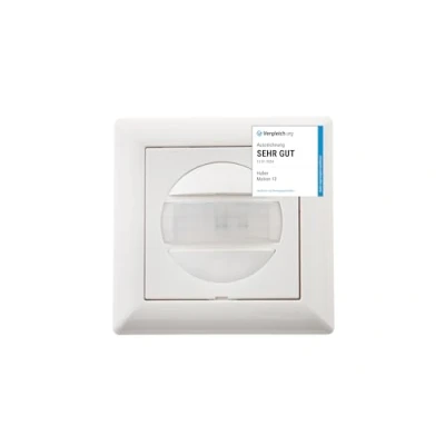 Afbeelding van HUBER Motion 13 PIR bewegingsmelder 170 [55x55mm] voor binnen I Inbouw met drukknop, ook schakelaarreeks, 2 draadstechniek