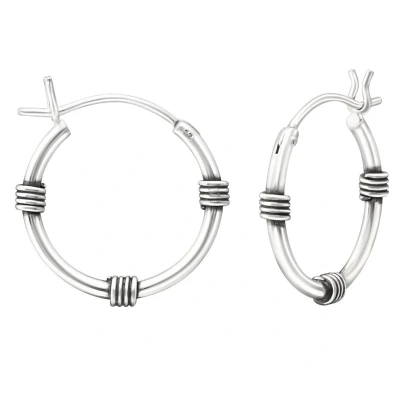 Afbeelding van JoyS Zilveren Bali oorbellen 16 mm oorringen Franse sluiting