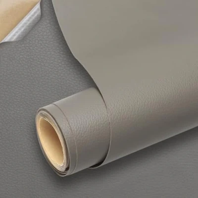 Afbeelding van lederen reparatiepatch, zelfklevende renovatiepatch, Sofa Care Kit patch voor het repareren en renoveren van bank, stoel, jassen, ambachten (Grijs, 60 * 300cm)