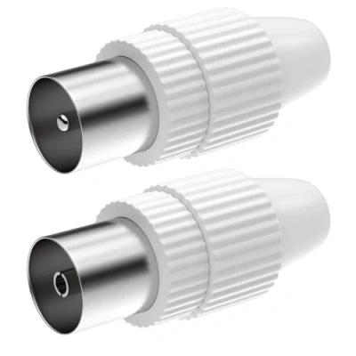 Afbeelding van Antennestekkerset coaxiale stekker &amp; coax aansluiting / koppeling voor kabeltelevisie IEC TV mannelijke en vrouwelijke DVB C radio T2 antennes SAT antennekabel BK systemen