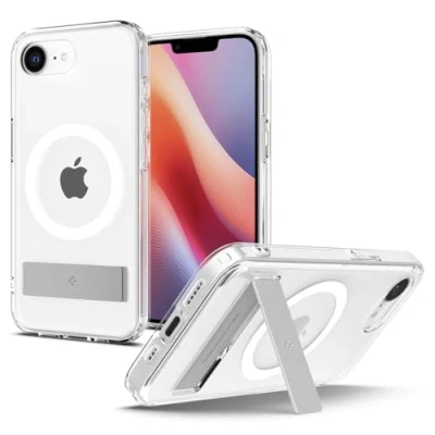 Afbeelding van Spigen Ultra Hybrid S Magfit iPhone 16E Hoes Transparant Wit
