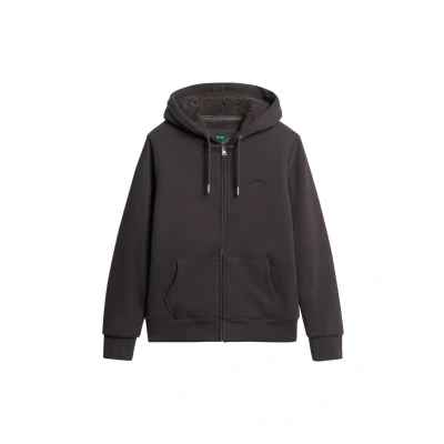 Afbeelding van Superdry Vrouwen Hoodie met Rits en Borgvoering Bruin Grootte: 36