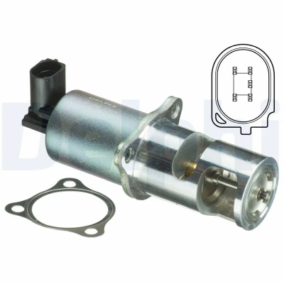 Afbeelding van Delphi Diesel EGR klep EG10398 12B1