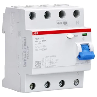 Afbeelding van Abb aardlekschakelaar 4p 25 a 30ma f 204 0 03 2csf204101r1250