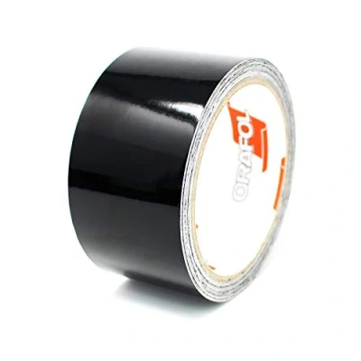 Afbeelding van 10 Meter sierstrips Auto Motorfiets Boot Model exterieur maken kleur selectie Finest Folia Decoratieve Strips Side Zelfklevende Waterdichte (50mm breedte, Zwart glans)