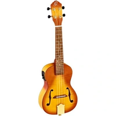 Afbeelding van Ortega Saloon Series RUSL HSB concert ukelele arched top met tas