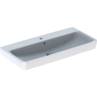 Afbeelding van Geberit renova plan wastafel met kraangat zonder overloop 100x48x18 5cm wit kera tect 501707008 501 707 00 8
