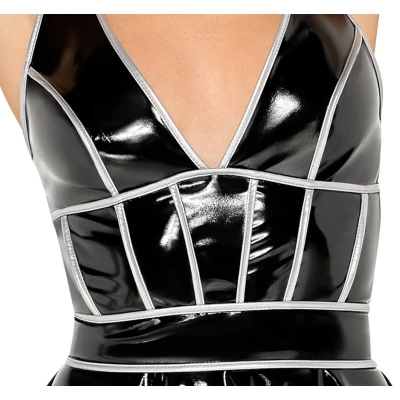 Afbeelding van Vinyl dress w. silver L