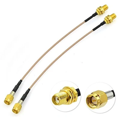 Afbeelding van Eightwood 4G LTE Antenne SMA Verlengkabel Female Bulkhead naar Male Adapterkabel RG178 15cm 6inch 2pcs voor 2G 3G Wifi Router Multicopter Bluetooth Draadloos Netwerk