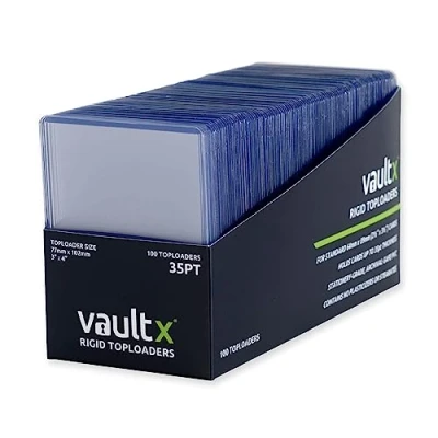Afbeelding van Vault x Toploaders 35pt voor Trading Cards, Premium Extra Dik, 3&quot; 4&quot; Naadloze Harde Kaartenhouders, Hoezen, Transparante Bescherming Verzamelspeelkaarten, Sportkaarten, TCG (100 Stuks)