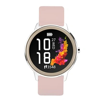 Afbeelding van Sekonda Womens 42mm Smart Watch met hartslag en slaapmonitor, dagelijkse activiteit, sport, muziek, weer berichtfuncties, siliconen band