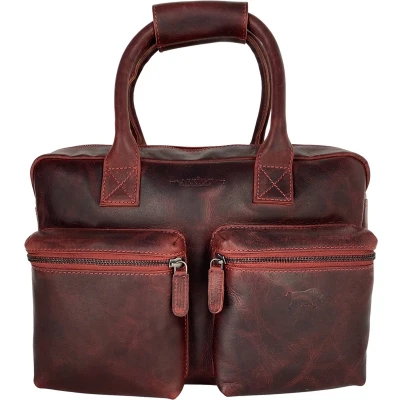 Afbeelding van Handtas Laptoptas Rood Cowboybag Grote Tas Werktas Schooltas Leer Schoudertas Arrigo