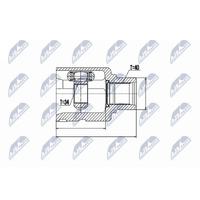 Afbeelding van Homokineet reparatie set, aandrijfas NTY NPW VW 027