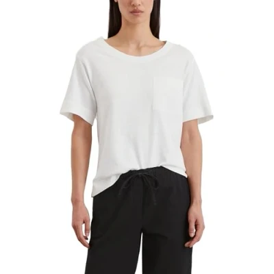 Afbeelding van Marc O&#039;Polo Short Sleeve Round NECK Tshirt basic, Dames, Maat: Small, White