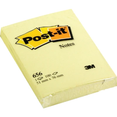 Afbeelding van Memoblok 3M Post it 656 51x76mm geel 12 stuks