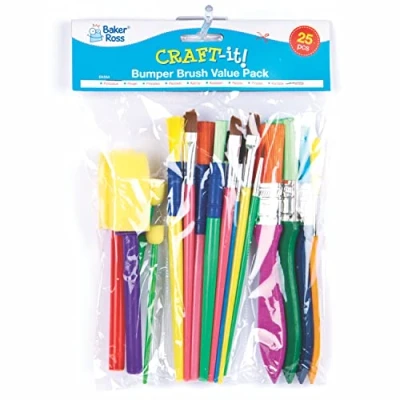 Afbeelding van Baker Ross EK554 Grote verpakking kwasten (25 stuks).,Assorted,gesorteerd