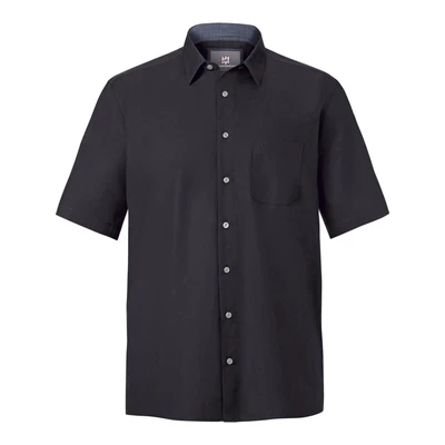 Afbeelding van Jan Vanderstorm oversized overhemd MEINO Plus Size zwart