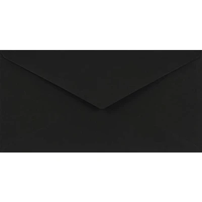 Afbeelding van Netuno 100 enveloppen zwart lang 110x220mm 115g Sirio Color Nero puntige klep zonder venster voor huwelijk verjaardag doop kerstmis uitnodigingen brief wenskaarten