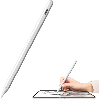 Afbeelding van Touchscreen Pen stylus met Palm rejection en Tilt functie Magnetische geschikt voor iPad (vanaf 2018) Wit
