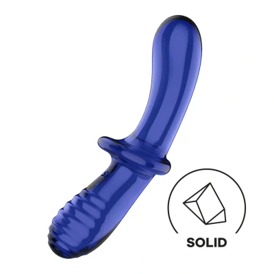 Afbeelding van Satisfyer 4045931 Double Crystal Glass Dildo Light Blue